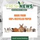 thumbnail image 2 of Papel reciclado Fresh News para ropa de cama para animales pequeños, 10 litros, 2 of 7