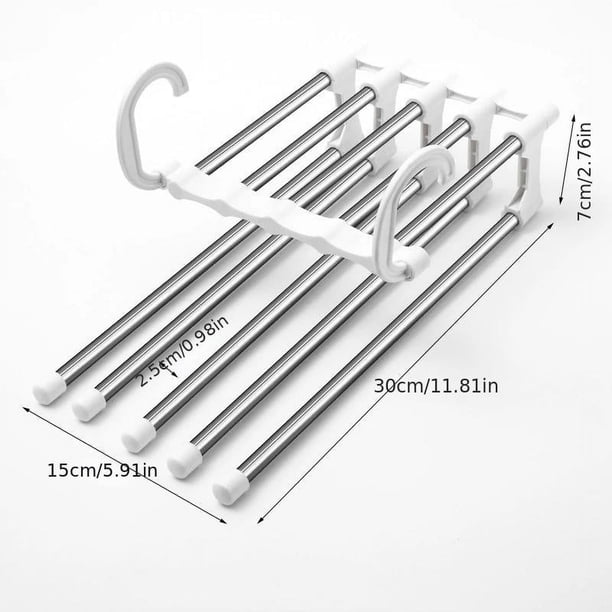 1pcc 5 In 1 Stainless Steel Pants Hanger Folding Storage Rack Pants Hanger Kitchen Towel Storage Rack Kitchen Rag Storage Rack Outdoor Kitchen Utensils Home Use Kitchen Stuff Clearance Kitchen Accesso