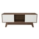 thumbnail image 4 of Rack TV Con Capacidad Hasta 55" 2 Puertas 53,7x135x40 Cm Café Oscuro Y Blanco, 4 of 12