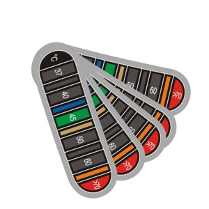 Magideal - 5X Termómetro De Decoloración Etiqueta Impermeable Reutilizable 70 Celsius Tiras De Temperatura Precisas Para Termómetro De Cerveza