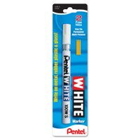 Rotulador Permanente Pentel 100W-S Blanco De Punta Fina, Paquete De 1