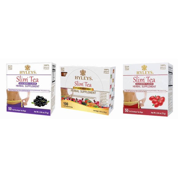 Hyleys Slim Tea Pack Variado 200 Bolsitas Acai y Goji Berry