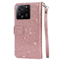 Funda Para Foxdock Elegante Funda Xiaomi 13T Pro/Xiaomi 13T Glitter Con Cremallera-Ideal Para El Uso Diario