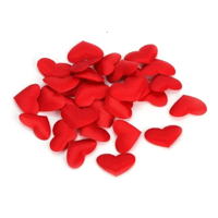 Genérico - Pétalos Corazón Tela Rojo 25 Uds 5 Cm