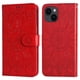 thumbnail image 1 of Funda tipo cartera FOXDOCK para iPhone 14 , diseño girasol en relieve, cuero PU, cierre magnético, soporte y tarjetero, 1 of 5