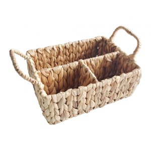 Magideal - Organizador De Cesta De Artículos De Tocador Tejido A Mano Con 3 Compartimentos Para Restaurantes Duradero