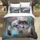 thumbnail image 2 of Forest animal wolf printed polyester bedding set soft and comfortable Complete size Customizable comforter bedding sets, 2 of 5