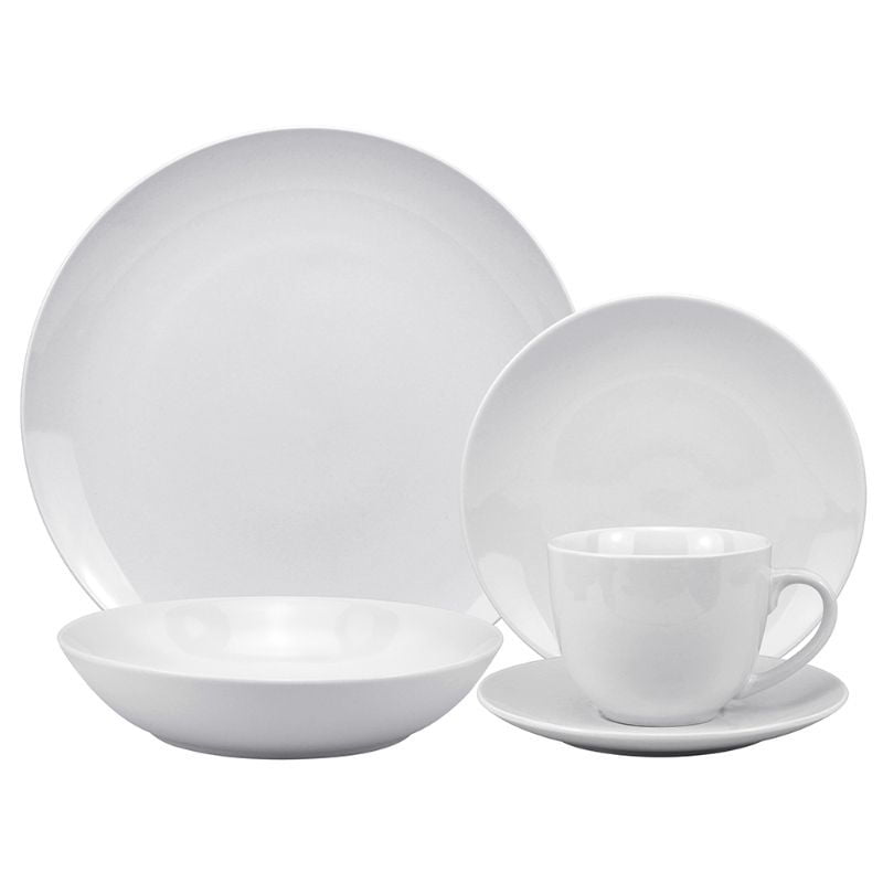 Mainstays - Juego De Loza 30 Piezas Blanco