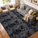 thumbnail image 1 of Alfombra de Área FinRèc Home 213 cm x 152 cm Gris Oscuro Tie‑Dye, 1 of 8