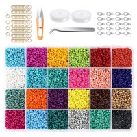 Magideal - De Surtidas, 24 Colores, Pequeñas Para Artes Y Manualidades, Fabricación De Joyas, Pulseras Diy , 16000 Piezas 2 Mm