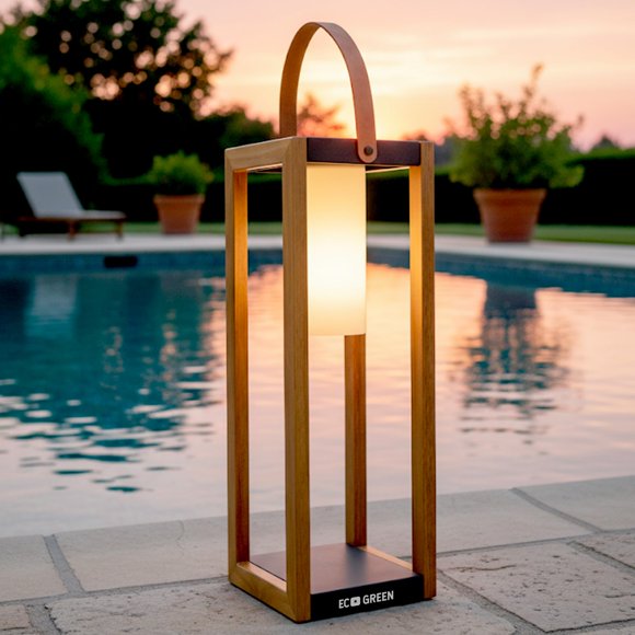 Lámpara Solar EcoGreen 58 cm Impermeable para Exterior
