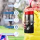 thumbnail image 5 of DoorsBotella de Agua con Tapa Pop Top de Un Toque, Acero Inoxidable, a Prueba de Fugas, para Deportes, Botella Infantil rosa 12 oz, 5 of 6