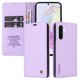 thumbnail image 5 of Funda Billetera de Cuero para Samsung Galaxy A56 5G con Tarjetero y Soporte - Tapa Magnética Morado, 5 of 6