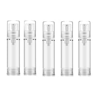Ioensy - 5X Botellas De Bomba Cosmética Sin Aire Portátiles Para Aceite Para El Cabello Desinfectante De Mano De Líquido 15 Ml