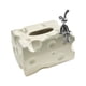 thumbnail image 3 of Dispensador De Servilletas Decorativas De Cerámica Con Cubierta De Caja De Pañuelos Para Tocador, Oficina, Hogar, Blanco, 3 of 5