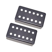Magideal - Cubierta De Pastilla De Guitarra De Cobre De 2 Piezas, Cubiertas De Pastilla De Doble Bobina Para Pastilla De Cuello Y Puente Para Piezas De Repuesto , Negro