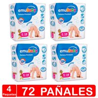 Pañales Emubaby Premium Manga X4- Talla G - 72 Pañales