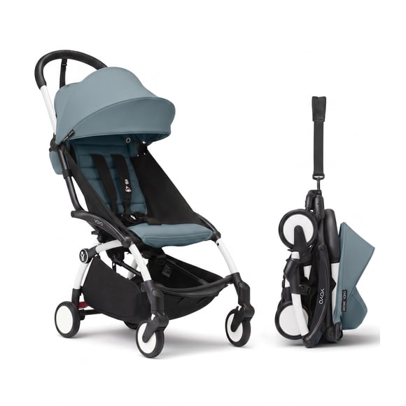 Cochecito Stokke YOYO3 Marco Blanco Asiento Aqua 6+ Meses