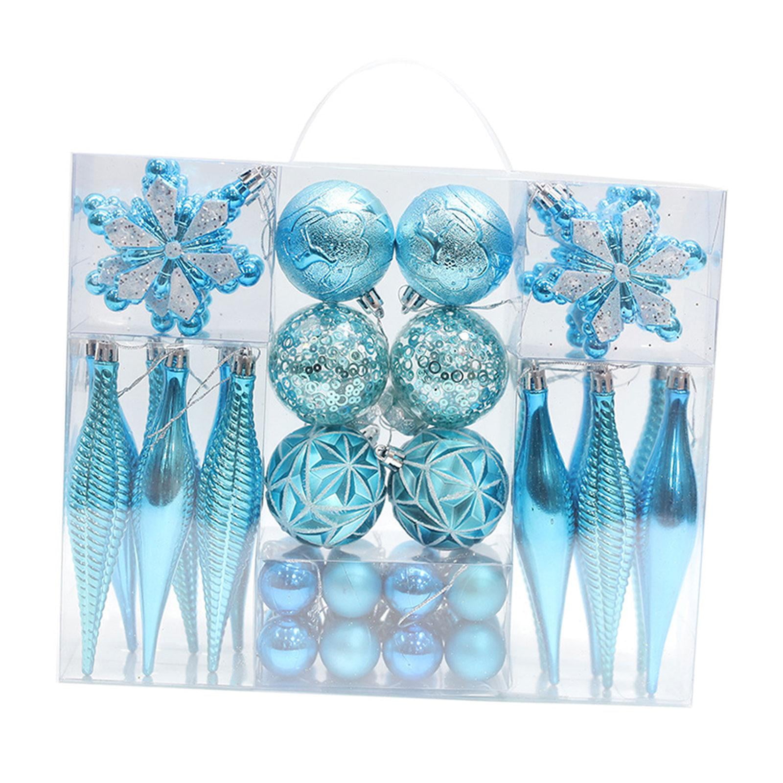 Bothyi - 40 Piezas Adornos De Bolas De Navidad Decoración De Navidad Para Celebración De Año Nuevo Porche Azul