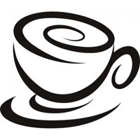 Rienda Libre Graphics - Decomural Swirl Coffee Cup Food Drink Ws-19145