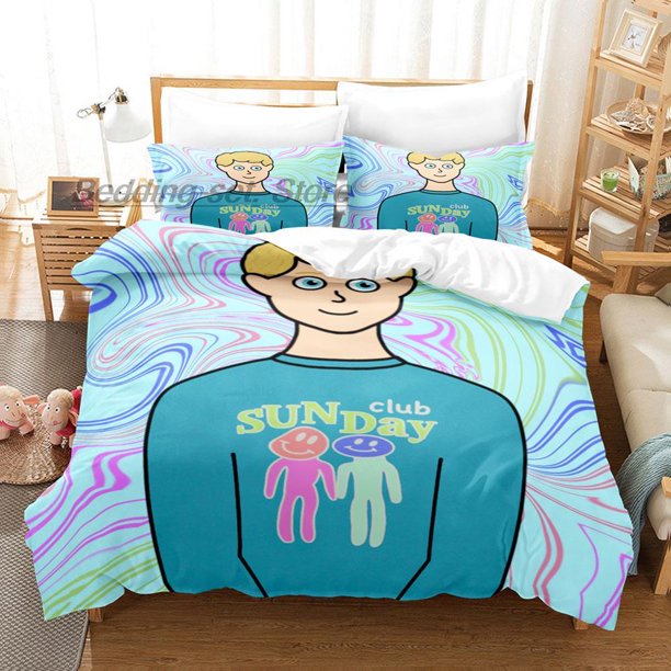Tommyinnit Sunday Club Bedding Set Bed Set Aldult Kid Bedroom Duvetcover Sets Anime