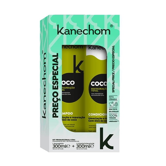 Pack Shampoo + Acondicionador Oleo De Coco 600 Ml.