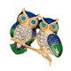 thumbnail image 2 of Novedad Owl Lover Broche Pin Vintage Mujeres Rhinestone Esmalte Aleación Broche, 2 of 5