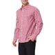 thumbnail image 4 of INSPIRE CHIC Camisas de Hombre de Manga Larga a Cuadros con Botones Abajo 100% Algodón Camisa de Vestir L Rojo Blanco, 4 of 7