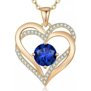 Collar Heshpaws Love Pendant Con Piedra De Nacimiento