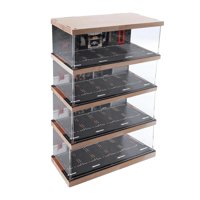 Magideal - Estuche De Exposición De Coche Modelo Fundido A Escala 1/64, Estuche De Exposición Protector De Garaje Para Coche Deportivo, Coche De Aleación, Coches 4 Capas