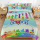 thumbnail image 1 of Number Block Bedding Set Duvet Cover Comfortable and Lightweight Cartoon Bedding 3 Piece Bed Set, 1 of 5