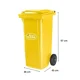 thumbnail image 2 of Basurero Contenedor 120 Litros Amarillo Con Ruedas, 2 of 3
