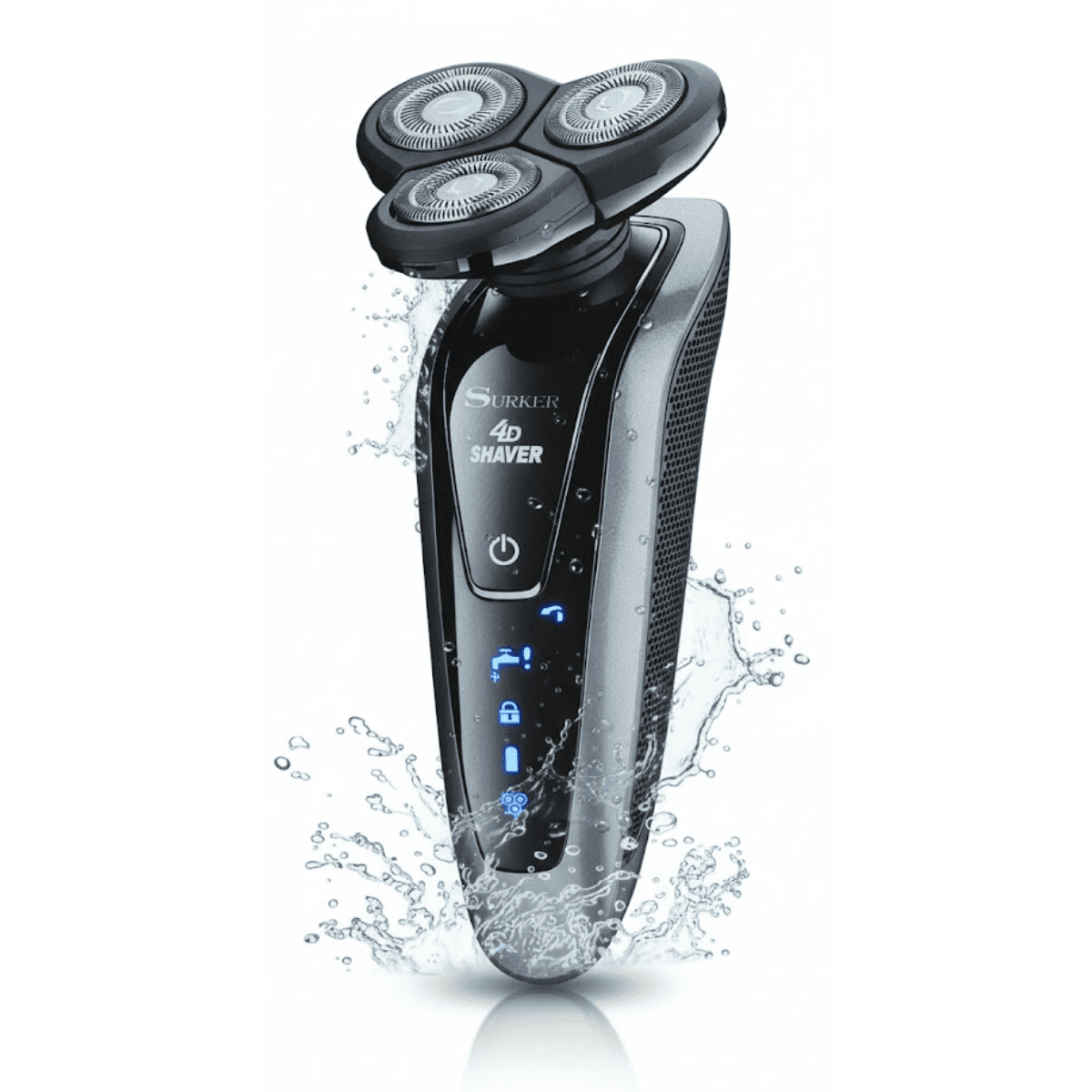 Surker - Máquina De Afeitar Hombre Rotativa Giratoria Waterproof 3007
