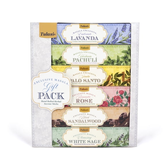 Incienso Tulasi 120 varillas - Pack surtido de 6 aromas