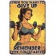 thumbnail image 1 of Letrero sala gimnasio terapia fitness vintage metal estaño hierro pintura decoración pared hogar club cueva hombre 30x20 cm, 1 of 6