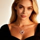 thumbnail image 4 of Collar colgante de amor de amor con piedra de nacimiento Zirconia, regalo de joyería de las mujeres para la Navidad, cumpleaños, aniversario, 4 of 5