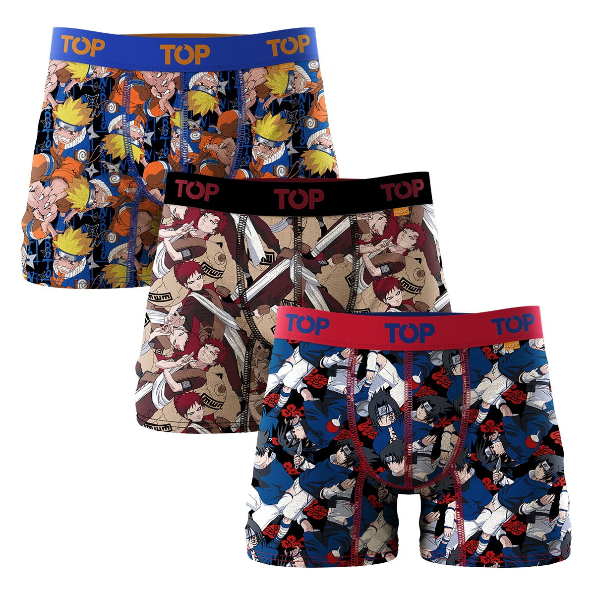 Top - Bóxer Medio Algodón Naruto Pack 3 C2