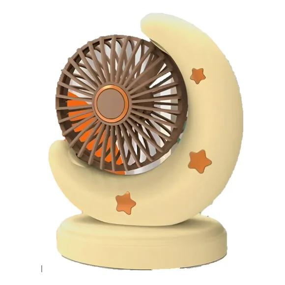 Mini Ventilador Usb De Escritorio Diseño Luna 5v