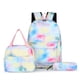 thumbnail image 1 of 3pcs/Set Laptop Backpack Adjustable Strap Fashion Women Nylon Travel Backpack Cute Gradient Work Rucksack for Work School Travel, 1 of 3