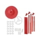thumbnail image 4 of Juego De Soporte De Columna Para Globos, Base Rellenable Con Agua, Soporte Para Globos De Escritorio Duradero, Capacidad Para 19 Globos, Color Rojo, 4 of 5