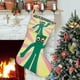 thumbnail image 1 of El Show de Gumby Tema: Calcetines de Navidad, fino lino blanco para colgar en escaleras y chimenea, decoración navideña para el hogar, regalo de Navidad. 45cm × 32cm, 1 of 5