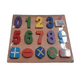 thumbnail image 1 of Tabla De Encaje De Números Y Signos Matemáticos De Madera PB-C3, 1 of 2