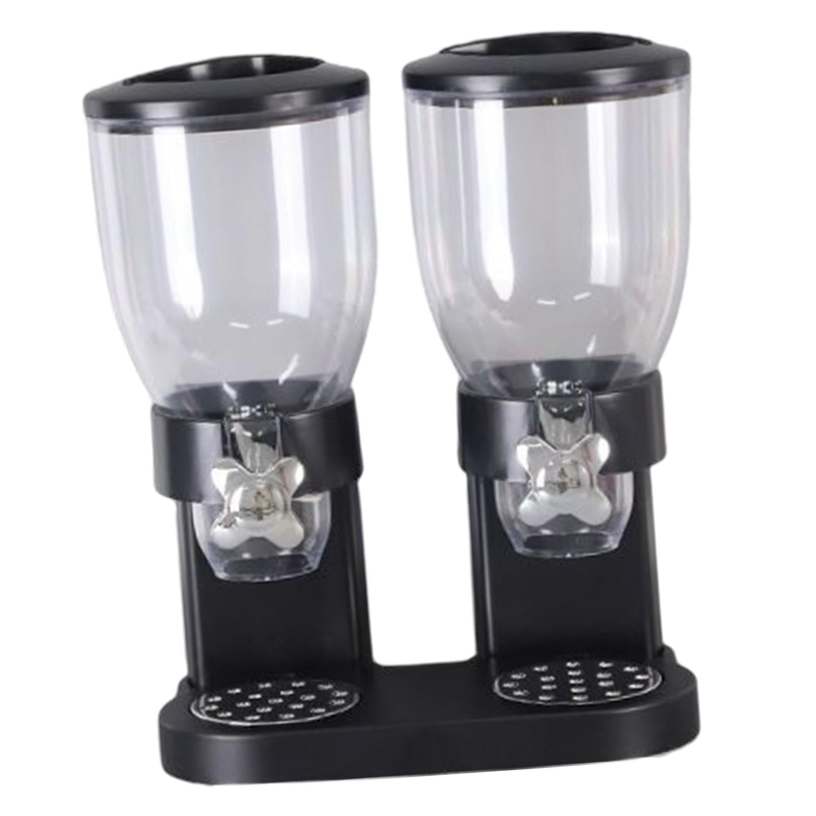 Bothyi - Dispensador Doble De Cereales Dispensador Doble De Alimentos Para El Hogar Despensa Cereal Negro