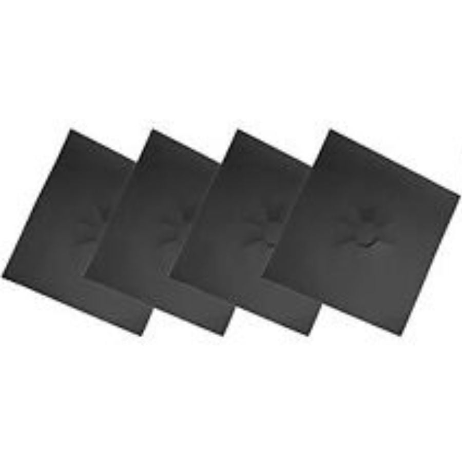 Click Ventas - Pack 4 Papel Aluminio Laminas Protector Cocina Estufa Fogón Negro