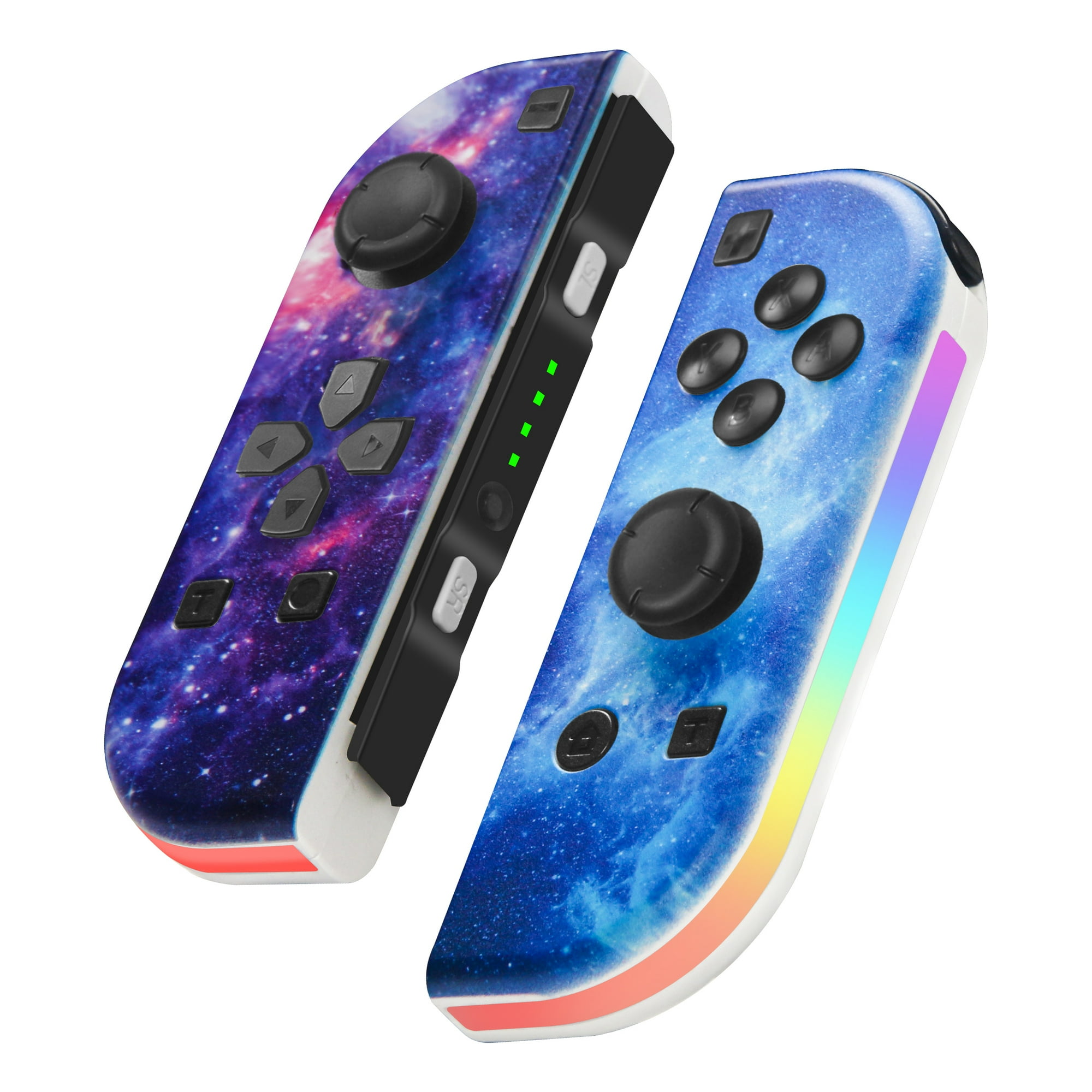 Genérico - Joypad Para Nintendo Switch - Mando De Juego Con Luces Rgb Multicolor, Vibración Dual Y Función Turbo (controladores L/r)