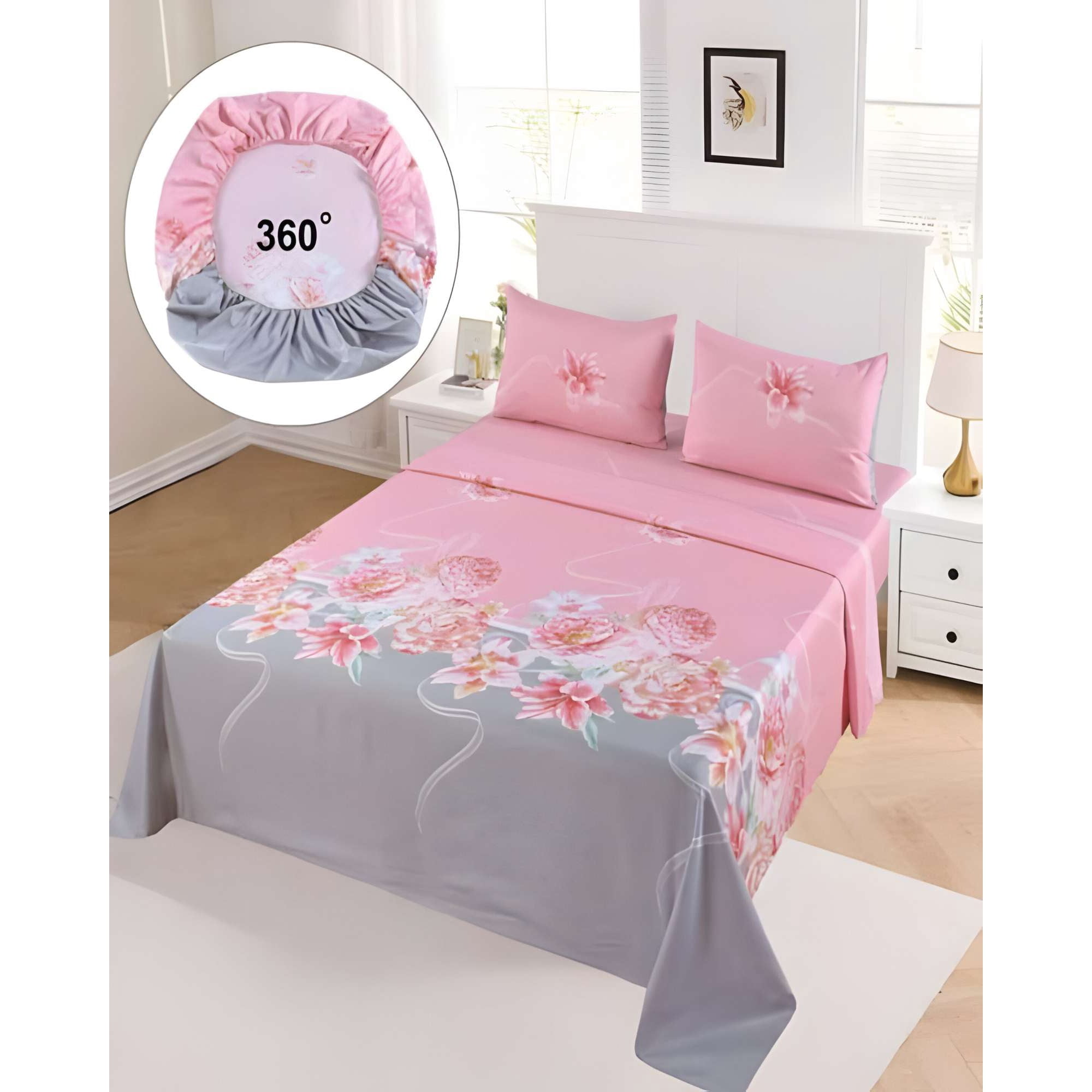 Genérico - Sabanas De Verano Super King Rosado