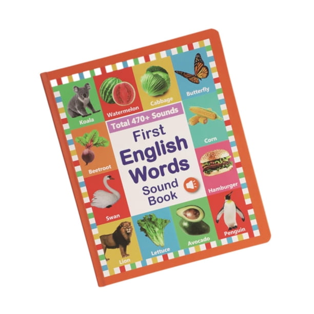 Primeras Palabras en Inglés, Libro de Sonidos, Aprendizaje de Palabras, Aprendizaje Temprano, Juguete Educativo, Lectura de Puntos, Aprendizaje de Voc