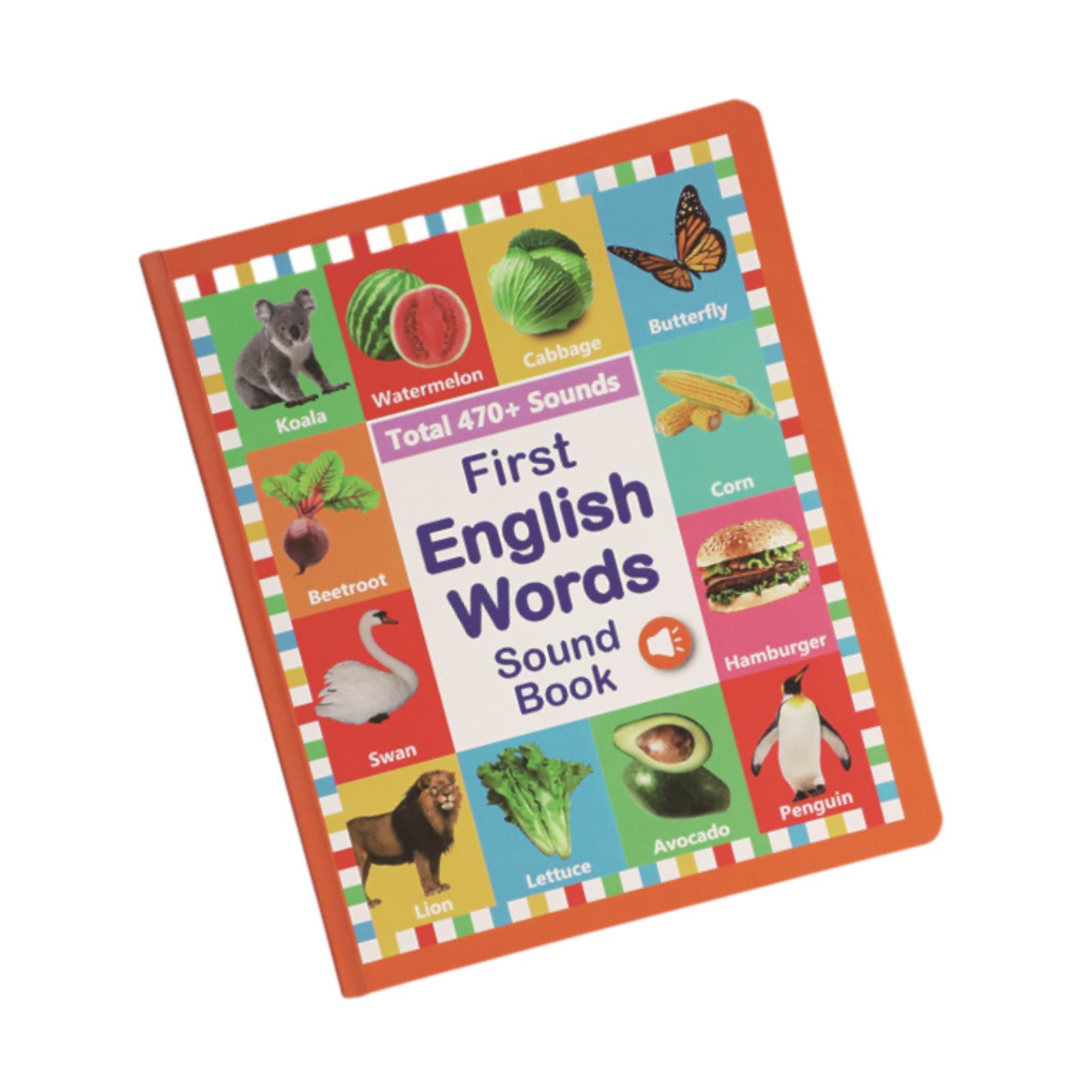 Magideal - Primeras Palabras En Inglés, Libro De Sonidos, Aprendizaje De Palabras, Aprendizaje Temprano, Juguete Educativo, Lectura De Puntos, Aprendizaje De Voc