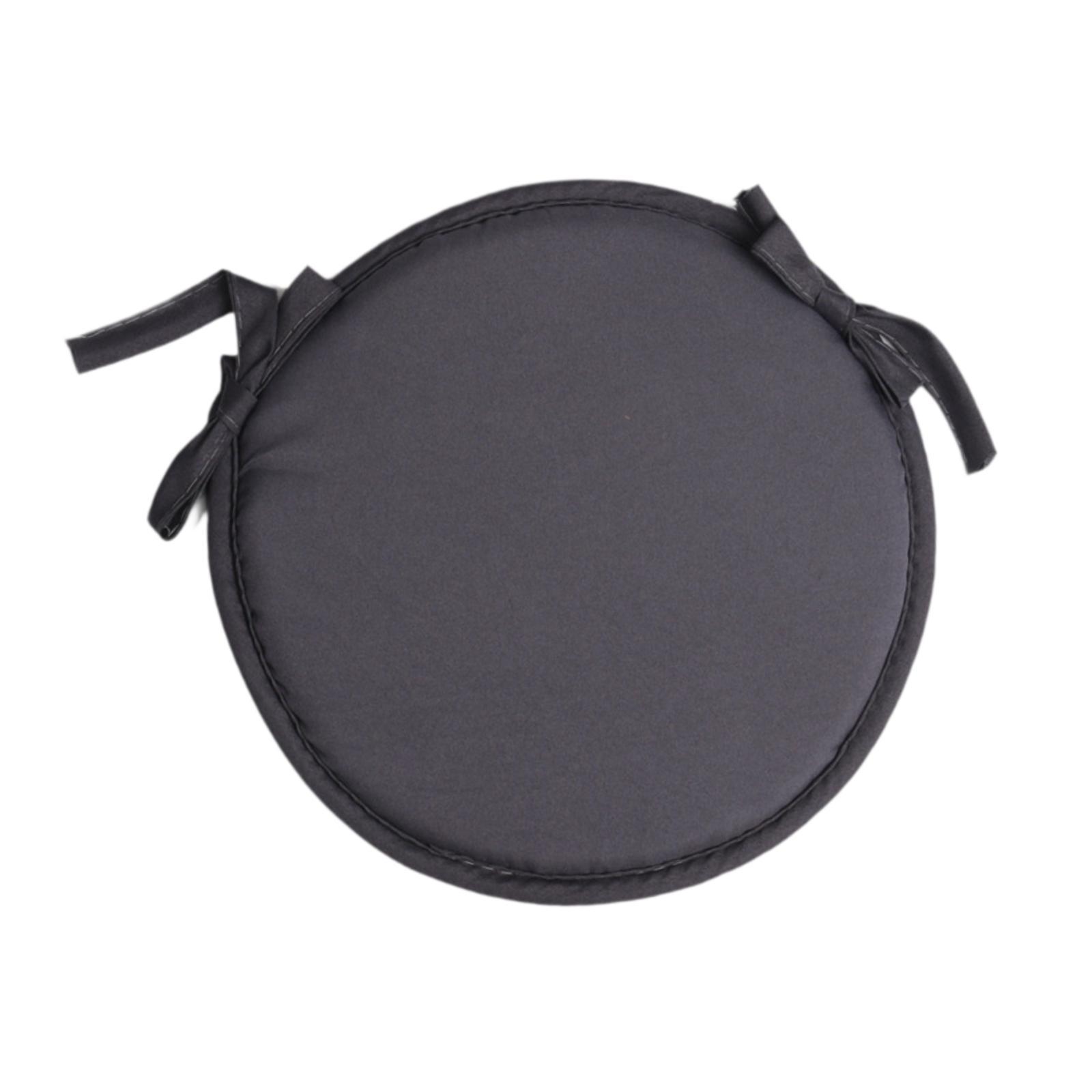 Magideal - Cojín Redondo Para Silla, Cojín Para Asiento, Puf Antideslizante Para Suelo, Cojín Suave Y Cómodo Para Silla, Cojín Para Taburete Para Sofá, Interior, Gris Oscuro 30Cm