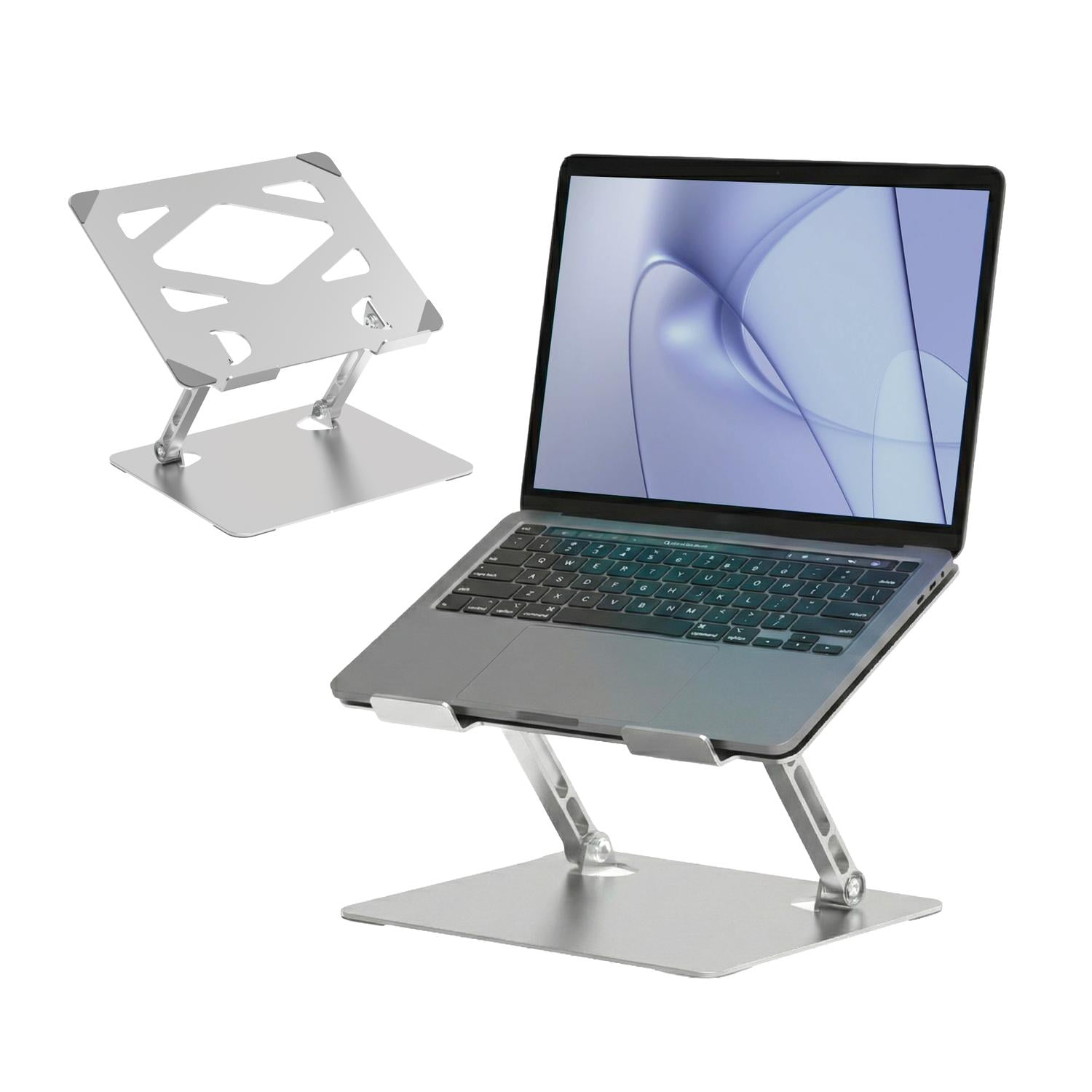 Soporte Base Alzador Notebook Plegable Ajustable Gris Levo